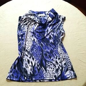 🥳Host Pick🥳 Kasper Purple and Black Animal Print Top